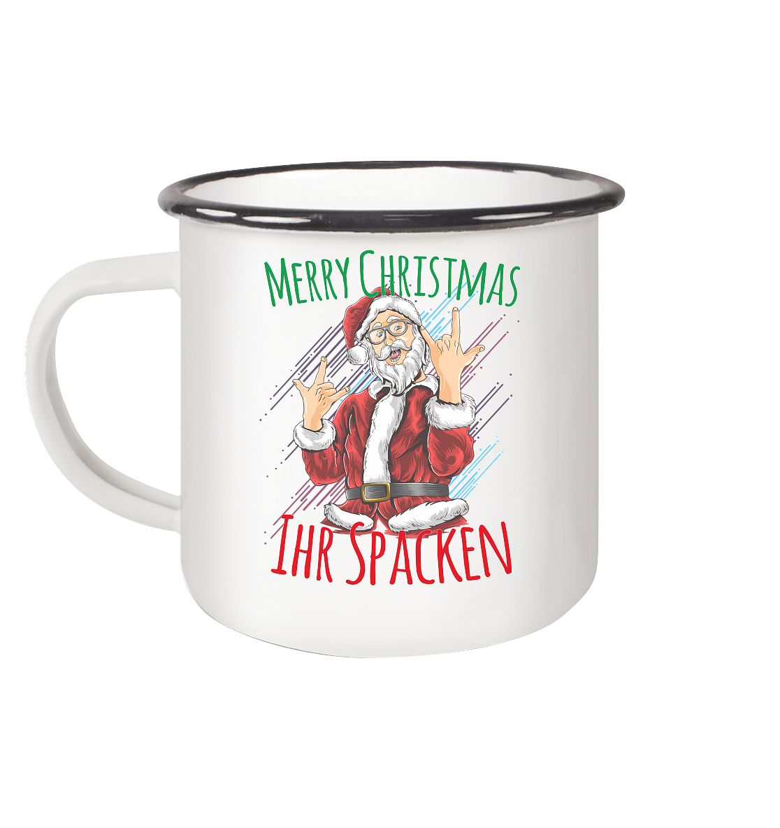 Merry Christmas Ihr Spacken - Emaille Tasse