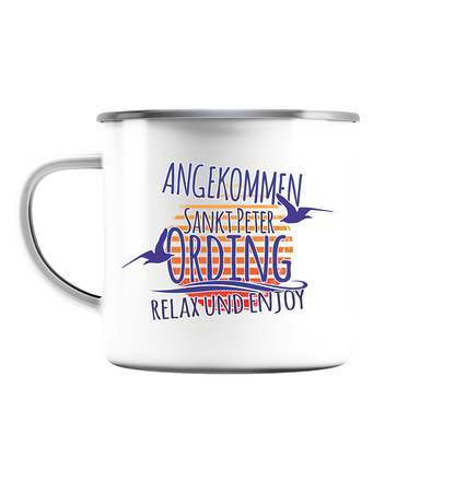 Angekommen Sankt Peter Ording - Emaille Tasse