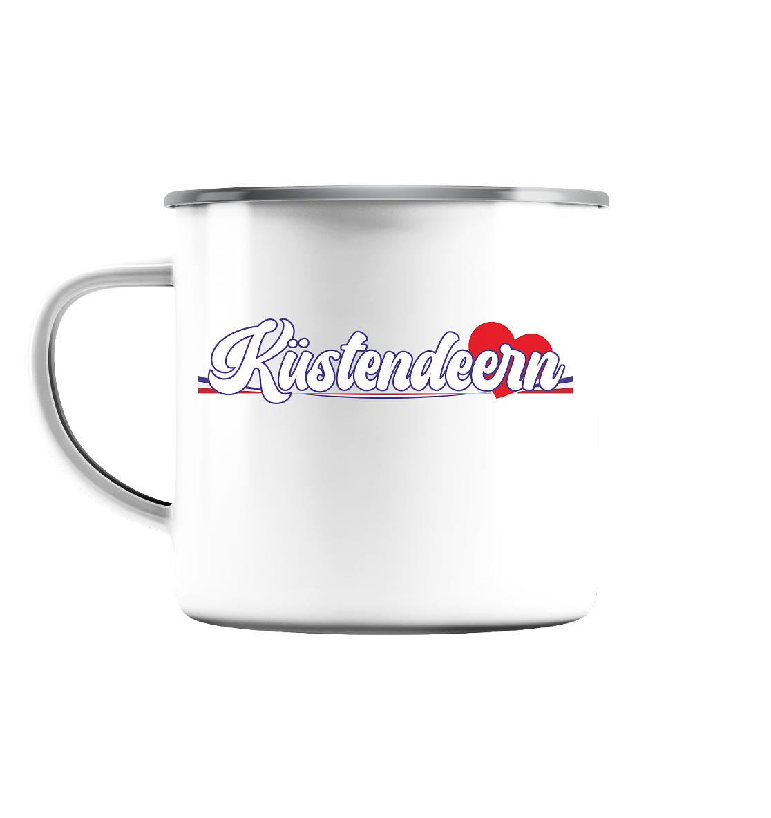 Küstendeern - Emaille Tasse