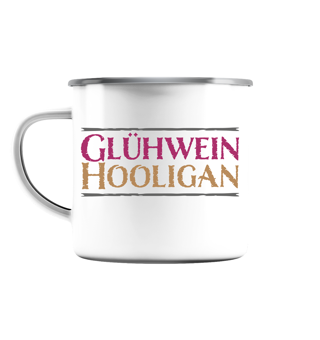 Glühwein Hooligan - Emaille Tasse