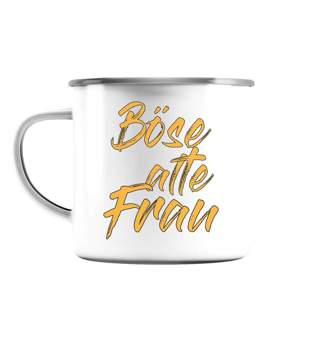 Böse alte Frau - Emaille Tasse