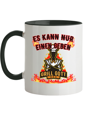 BBQ Grill Gott Es kann nur einen geben - Tasse zweifarbig