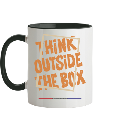 Think outside the Box - Tasse zweifarbig