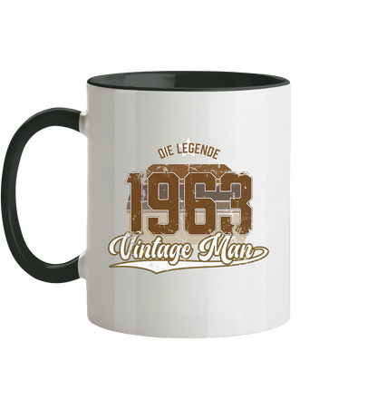 Vintage Man 1963 60.Geburtstag - Tasse zweifarbig