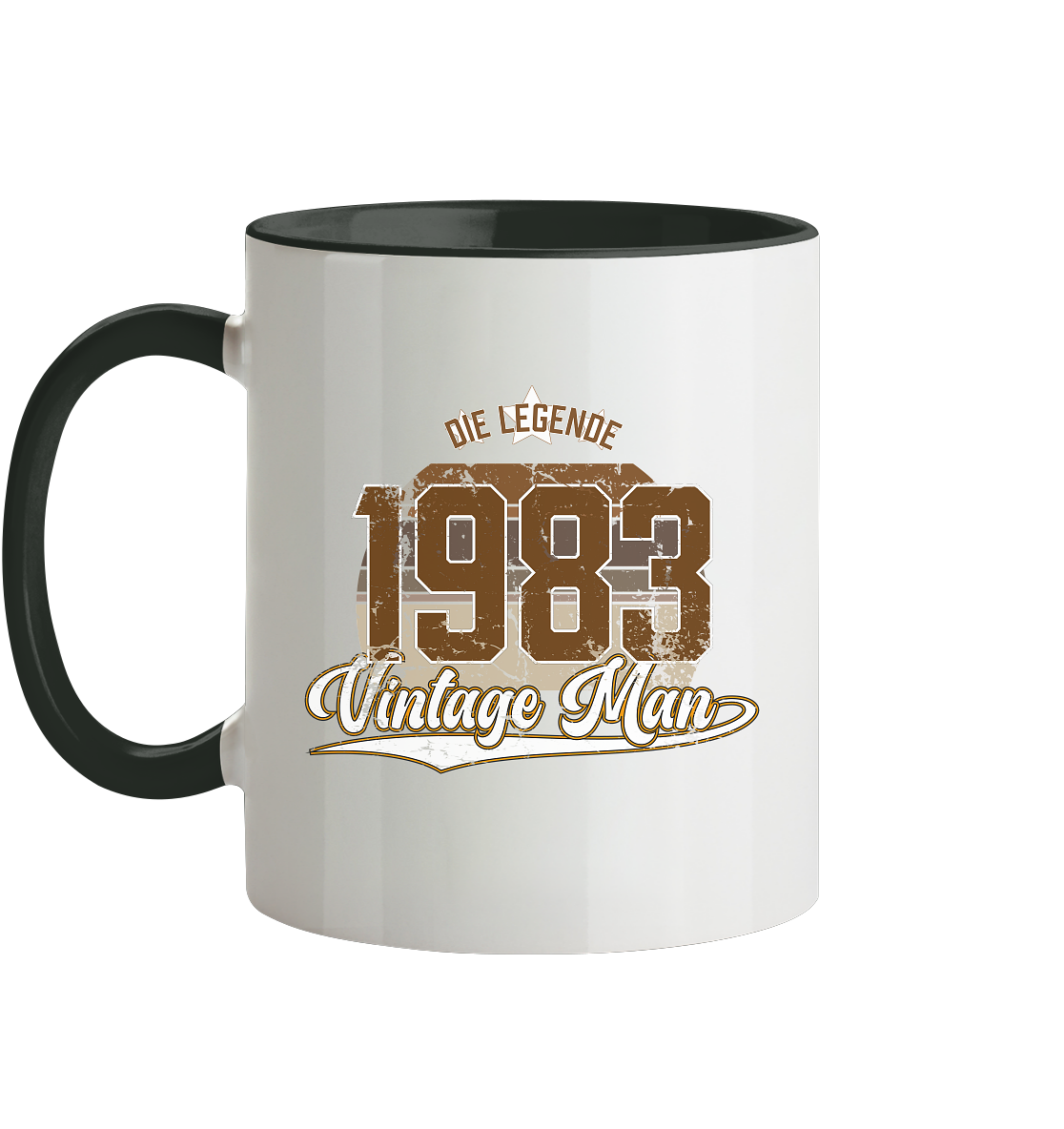 Vintage Man 1983 40.Geburtstag - Tasse zweifarbig