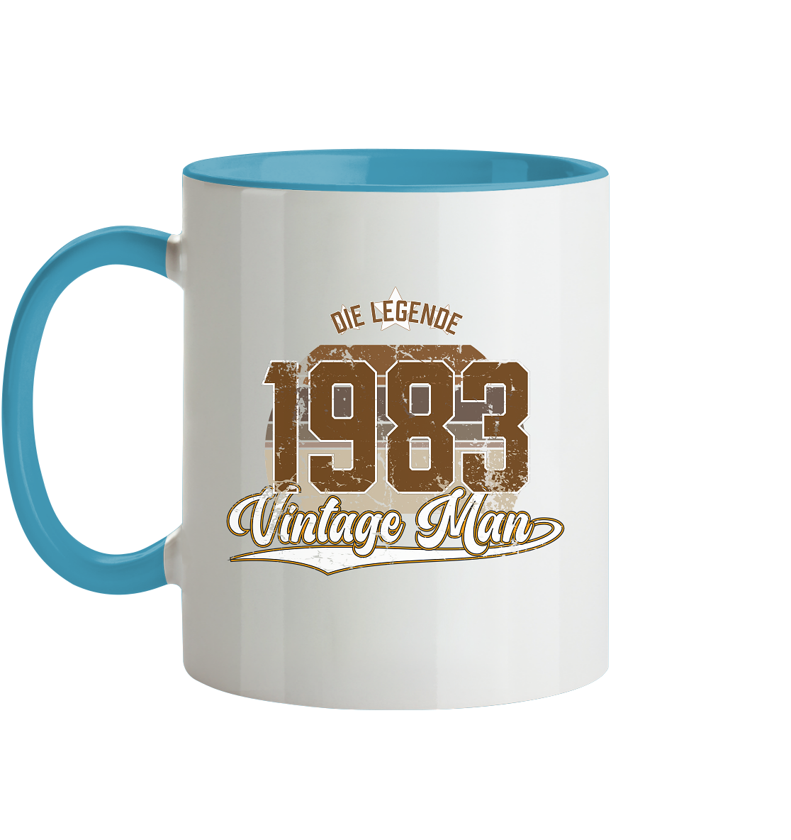 Vintage Man 1983 40.Geburtstag - Tasse zweifarbig