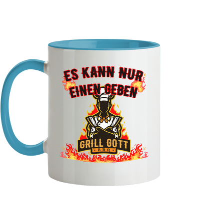 BBQ Grill Gott Es kann nur einen geben - Tasse zweifarbig