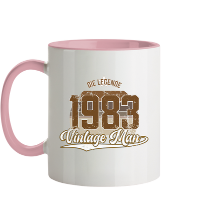 Vintage Man 1983 40.Geburtstag - Tasse zweifarbig