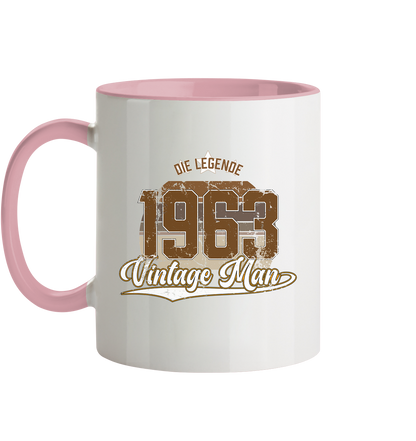 Vintage Man 1963 60.Geburtstag - Tasse zweifarbig