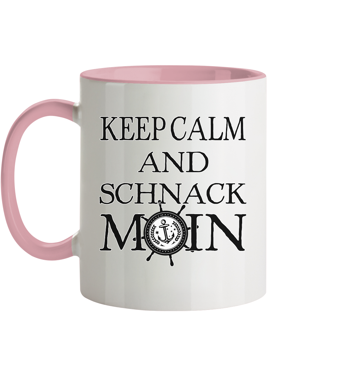 Keep Calm and schnack Moin - Tasse zweifarbig