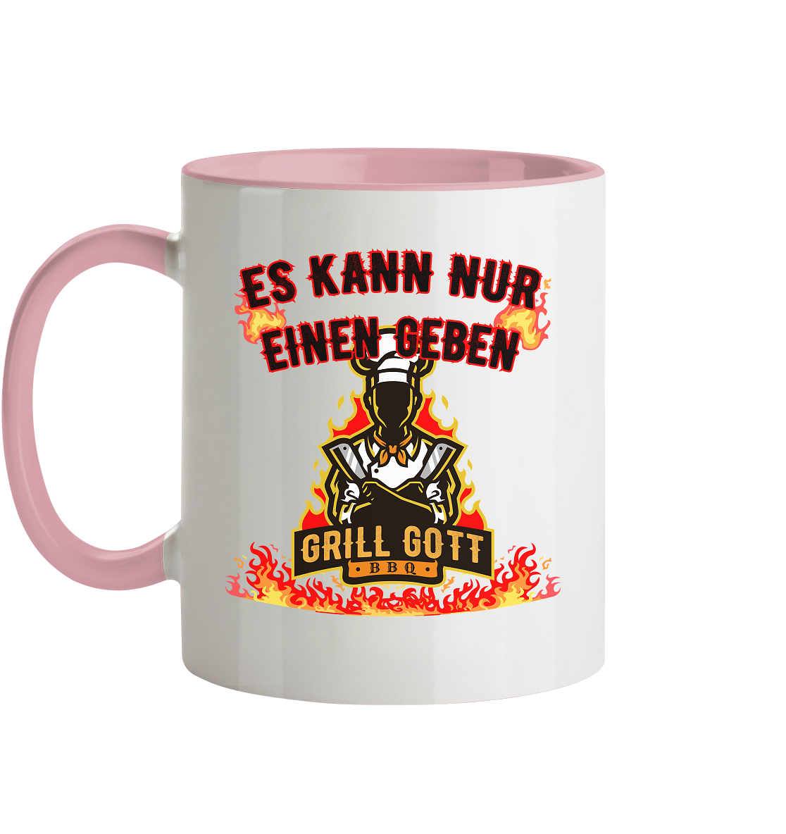 BBQ Grill Gott Es kann nur einen geben - Tasse zweifarbig