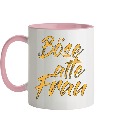 Böse alte Frau - Tasse zweifarbig