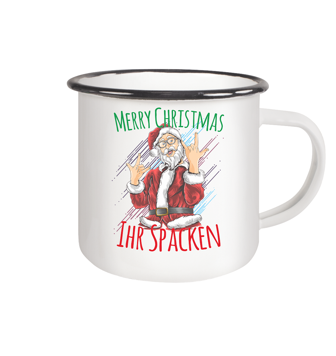 Merry Christmas Ihr Spacken - Emaille Tasse