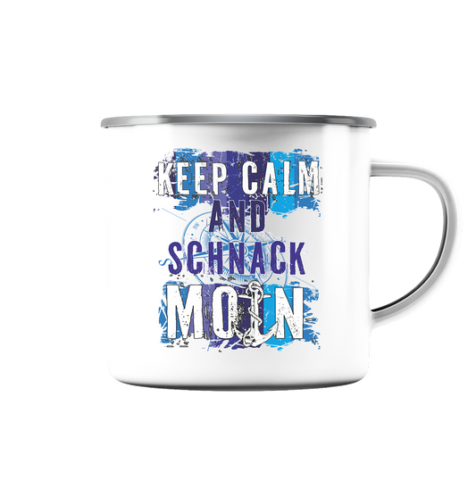 Keep Calm and schnack Moin 2024 - Emaille Tasse