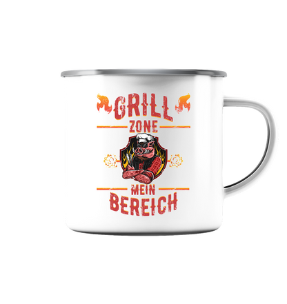 Grill Zone Mein Bereich - Emaille Tasse