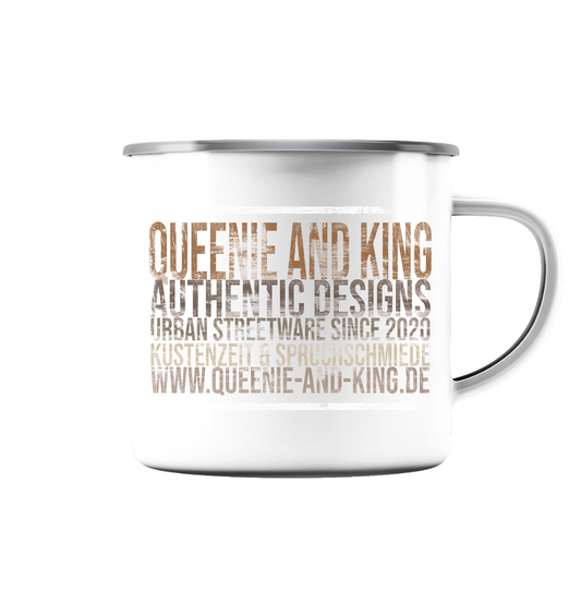 Queenie and King Streetware - Emaille Tasse