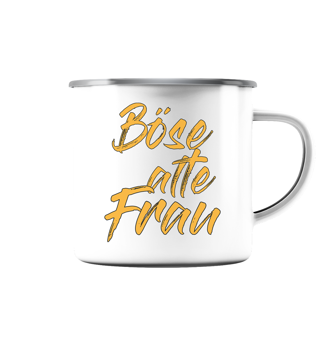 Böse alte Frau - Emaille Tasse