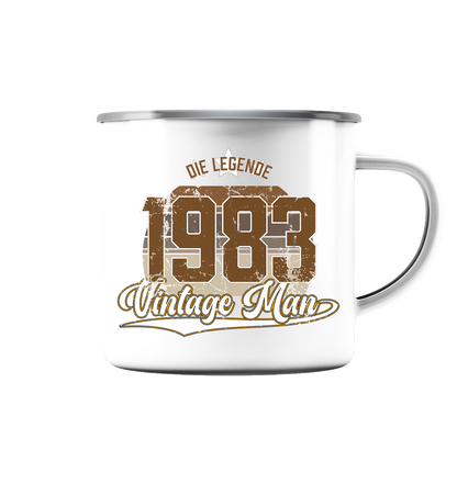 Vintage Man 1983 40.Geburtstag - Emaille Tasse