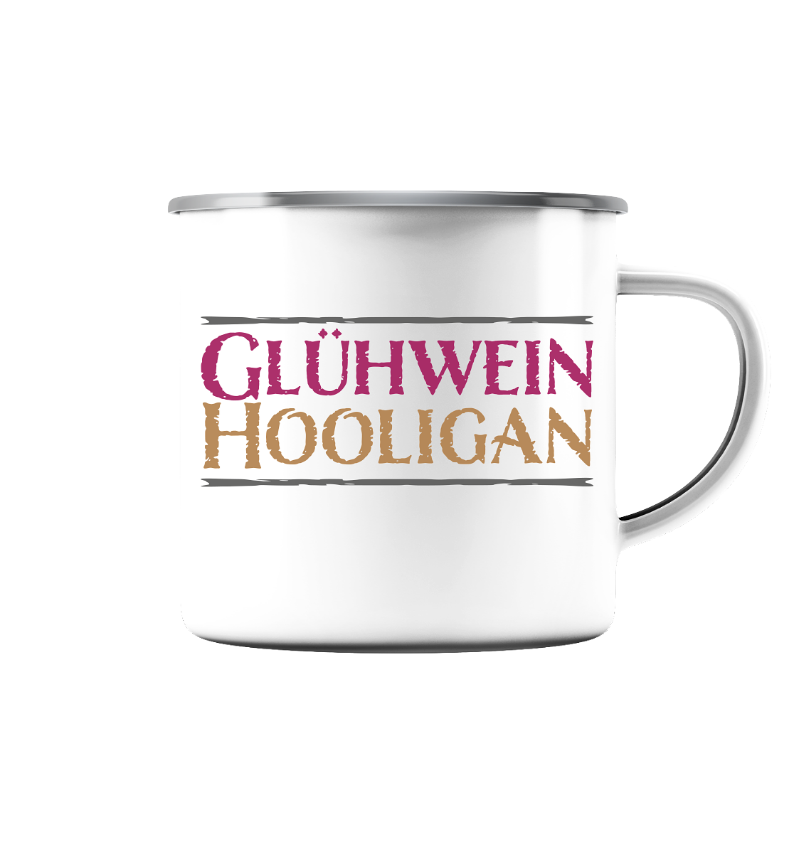 Glühwein Hooligan - Emaille Tasse