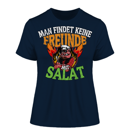 BBQ Man findet keine Freunde mit Salat - Damen Premium Organic Shirt