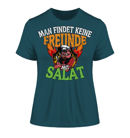 BBQ Man findet keine Freunde mit Salat - Damen Premium Organic Shirt