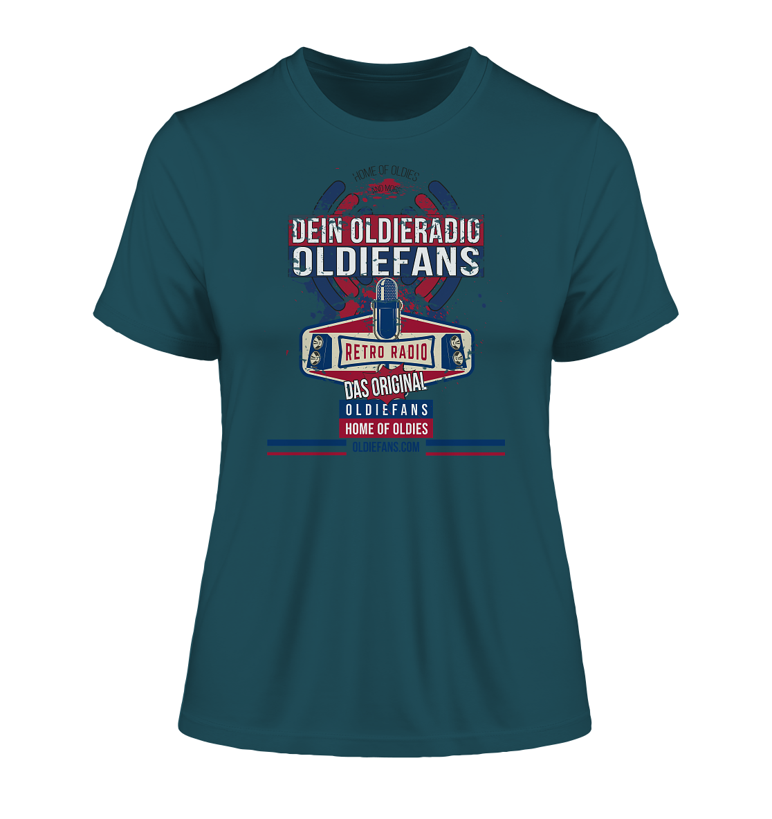 Oldiefans Retro Radio Logo - Damen Premium Bio Shirt