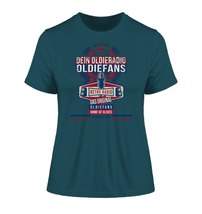 Oldiefans Retro Radio Logo - Damen Premium Bio Shirt