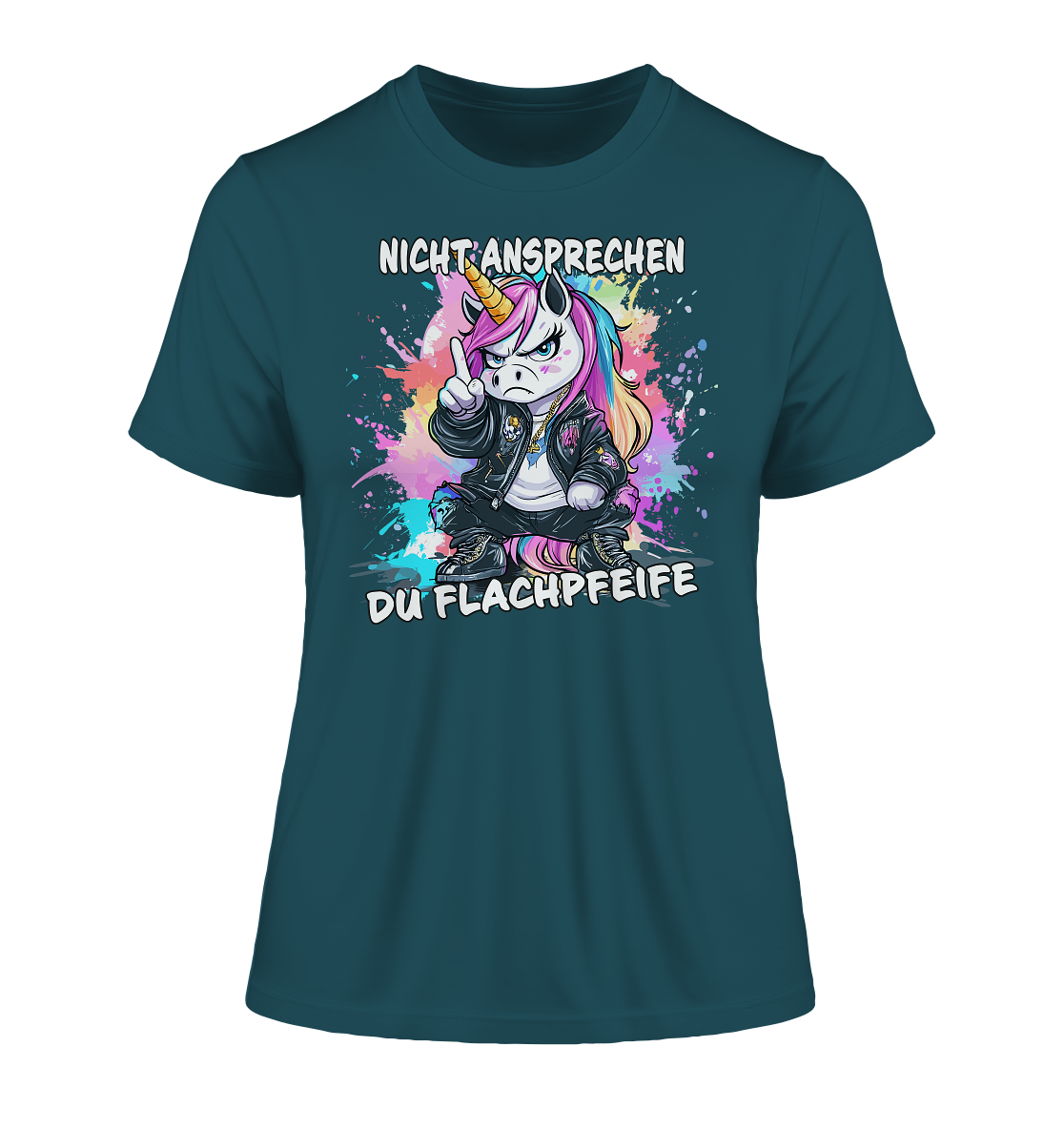 Nicht ansprechen du Flachpfeife Einhorn - Damen Premium Bio T-Shirt