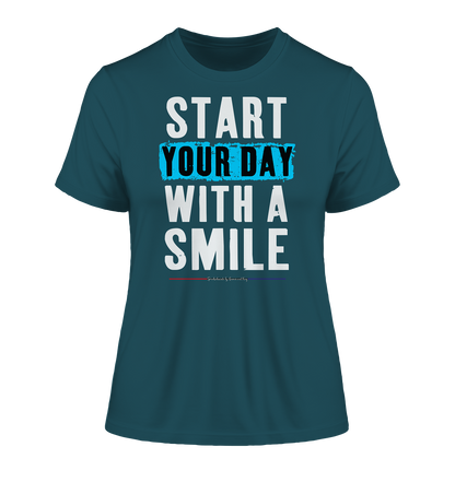 Start your Day with a Smile - Damen Premium Organic Shirt