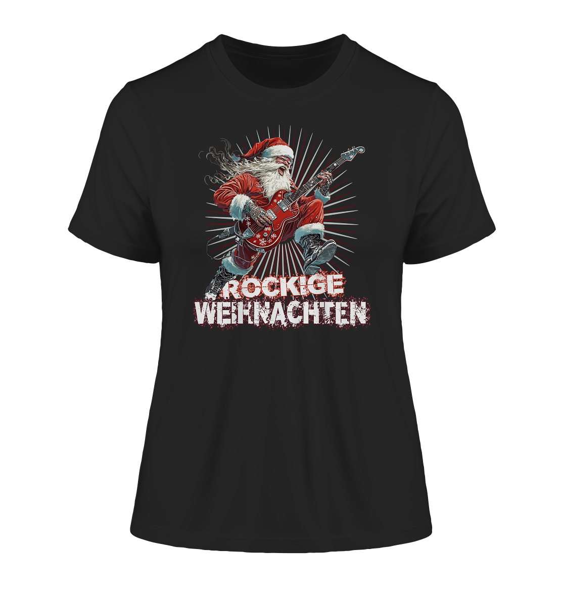 Rockige Weihnachten - Damen Premium Bio T-Shirt