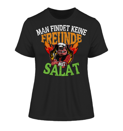 BBQ Man findet keine Freunde mit Salat - Damen Premium Organic Shirt