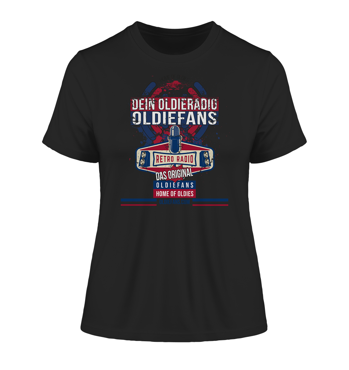 Oldiefans Retro Radio Logo - Damen Premium Bio Shirt