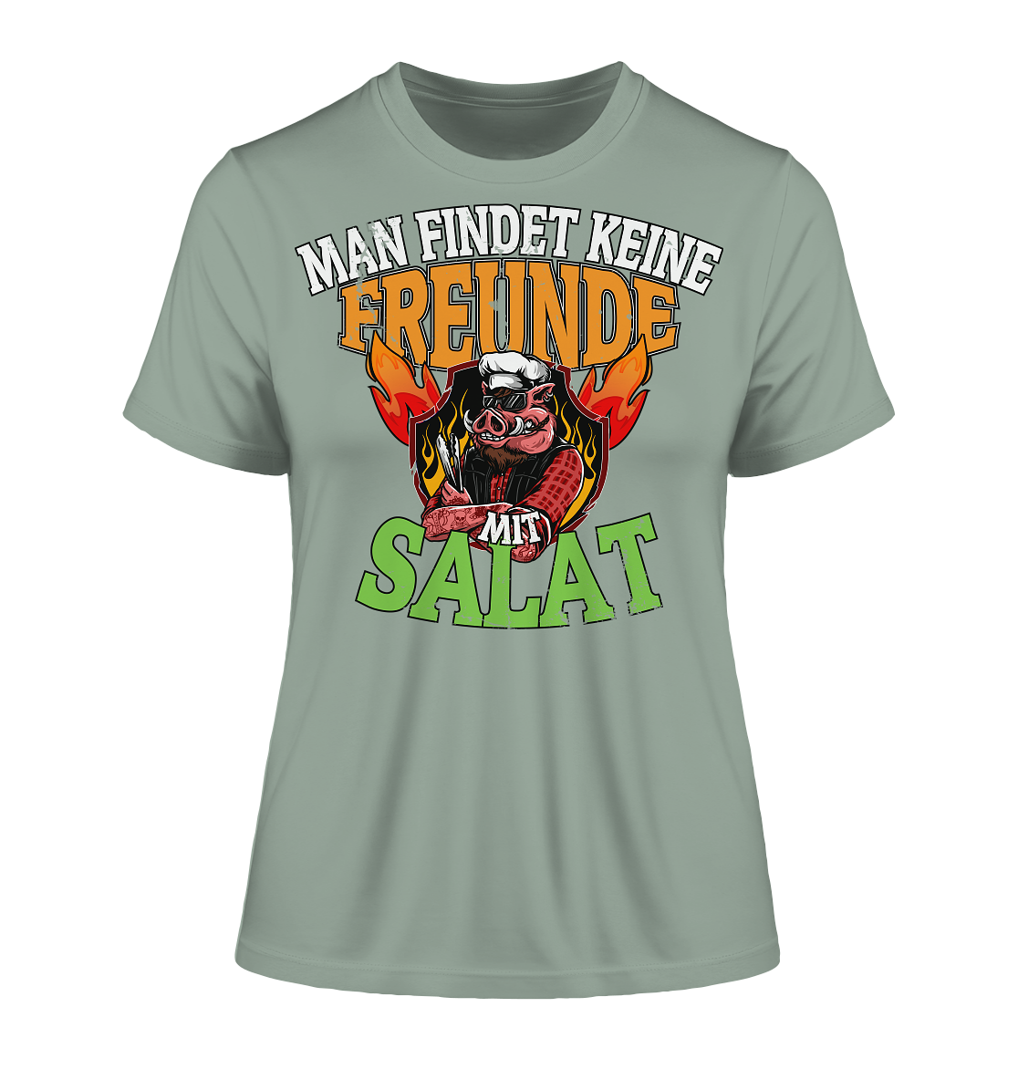 BBQ Man findet keine Freunde mit Salat - Damen Premium Organic Shirt