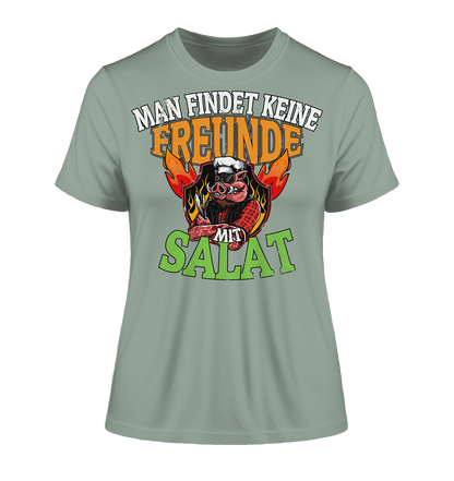 BBQ Man findet keine Freunde mit Salat - Damen Premium Organic Shirt