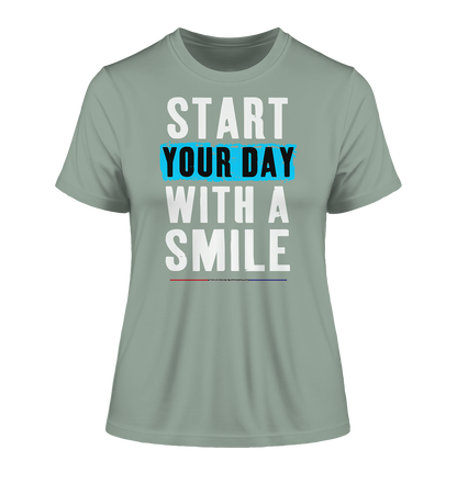 Start your Day with a Smile - Damen Premium Organic Shirt