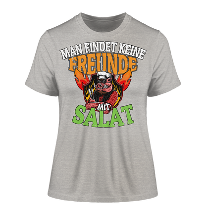 BBQ Man findet keine Freunde mit Salat - Damen Premium Organic Shirt