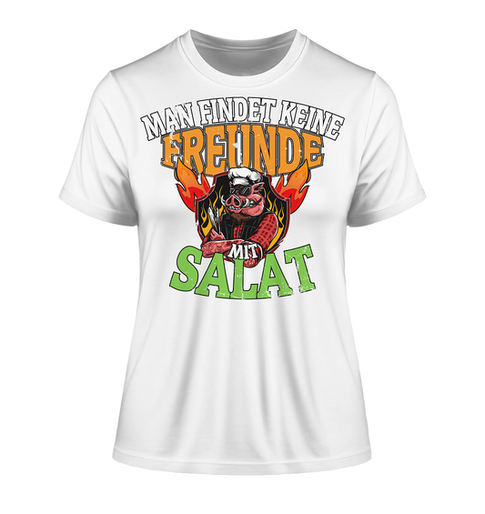 BBQ Man findet keine Freunde mit Salat - Damen Premium Organic Shirt