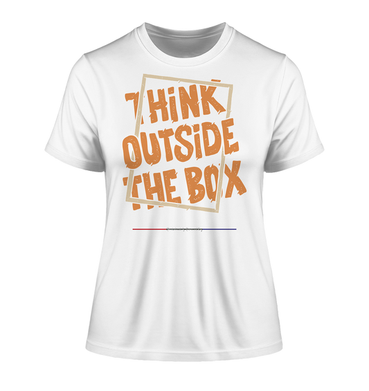 Think outside the Box - Damen Premium Organic Shirt