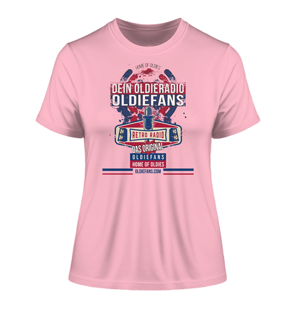 Oldiefans Retro Radio Logo - Damen Premium Bio Shirt