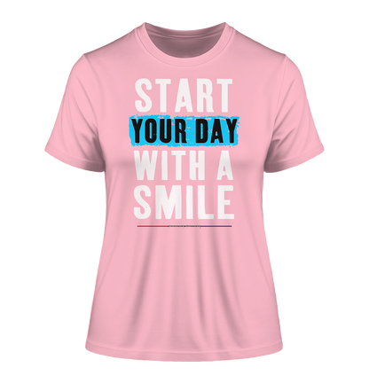 Start your Day with a Smile - Damen Premium Organic Shirt