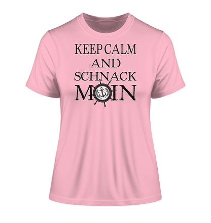 Keep Calm and schnack Moin - Damen Premium Organic Shirt