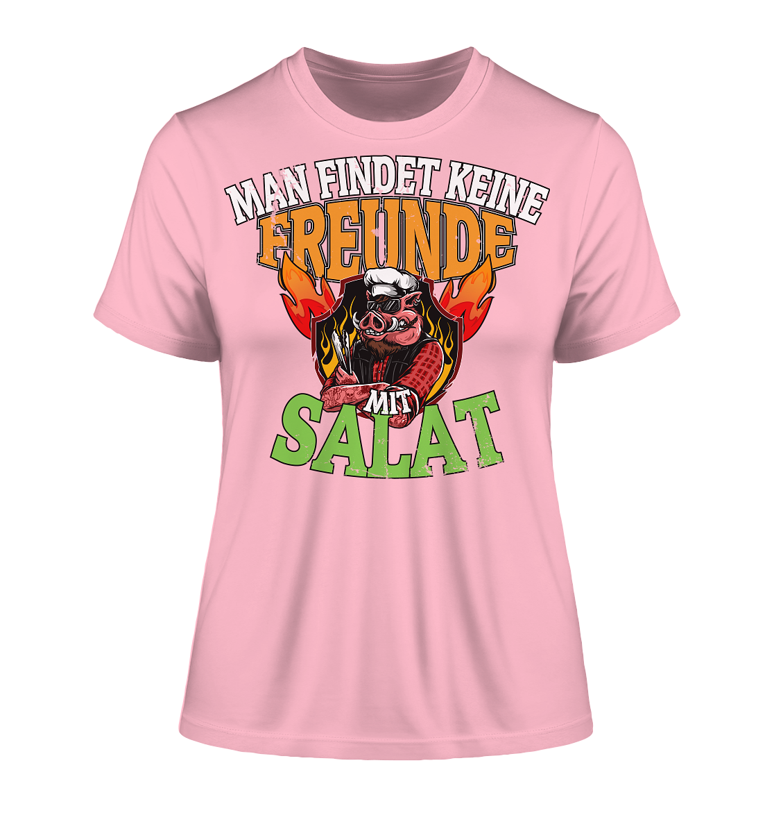 BBQ Man findet keine Freunde mit Salat - Damen Premium Organic Shirt