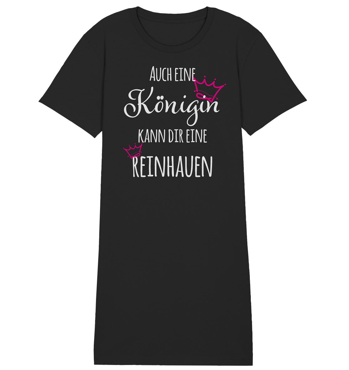 Auch eine Königin kann dir eine reinhauen - Damen Premium Organic Shirt Kleid