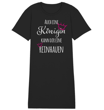 Auch eine Königin kann dir eine reinhauen - Damen Premium Organic Shirt Kleid