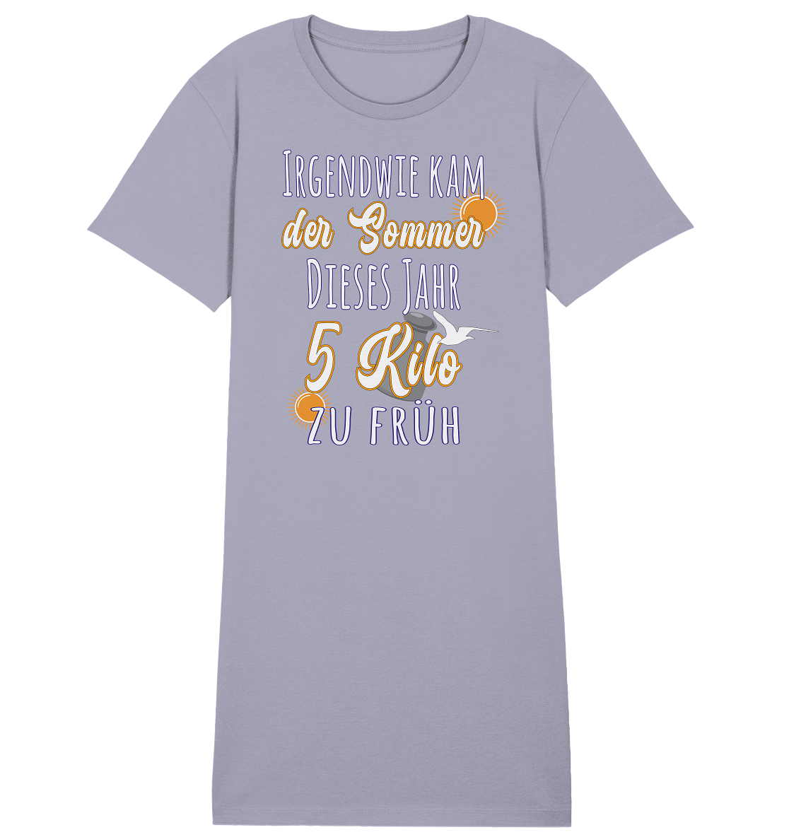 5 Kilo zu früh Sommer -Damen Premium Organic Shirt Kleid