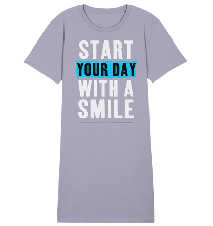 Start your Day with a Smile - Damen Premium Organic Shirt Kleid