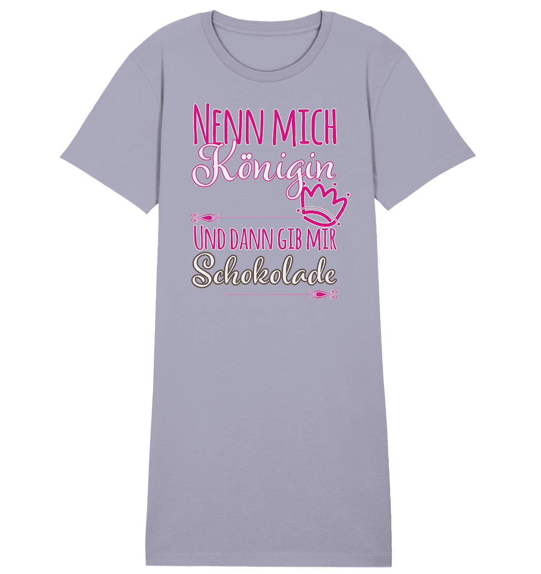 Nenn mich Königin und dann Schokolade - Damen Premium Organic Shirt Kleid