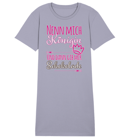 Nenn mich Königin und dann Schokolade - Damen Premium Organic Shirt Kleid