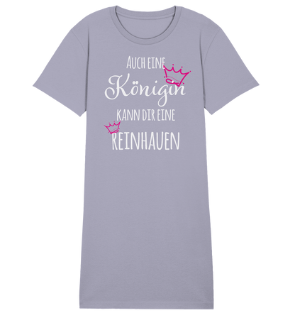 Auch eine Königin kann dir eine reinhauen - Damen Premium Organic Shirt Kleid