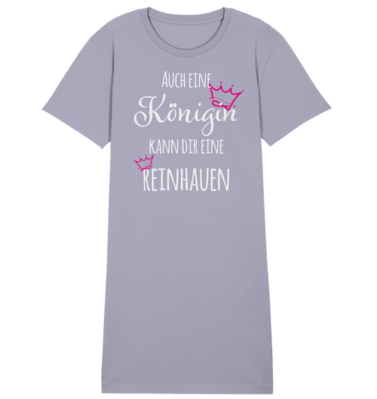 Auch eine Königin kann dir eine reinhauen - Damen Premium Organic Shirt Kleid